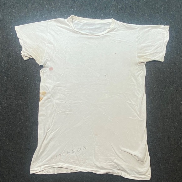 The Unbranded Brand Other - Vintage Distressed White Mens M Thrashed Grunge Single Stitch T-Shirt Emerson